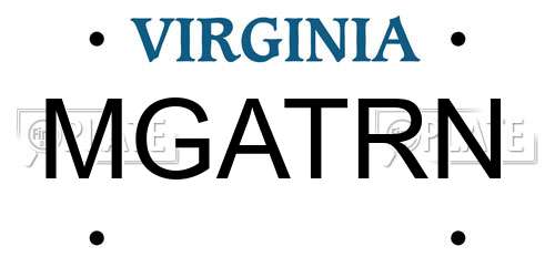MGATRN Virginia License Plate
