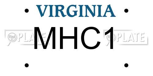 MHC1 Virginia License Plate