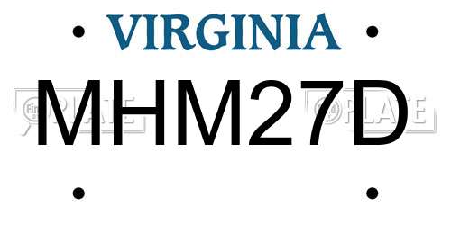 MHM27D Virginia License Plate