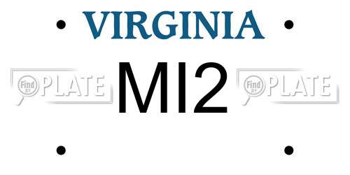 MI2 Virginia License Plate