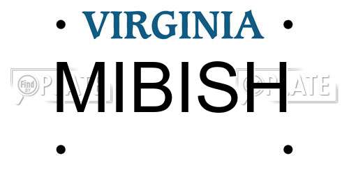 MIBISH Virginia License Plate