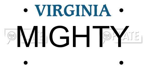 MIGHTY Virginia License Plate