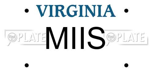 MIIS Virginia License Plate