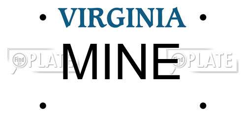 MINE Virginia License Plate