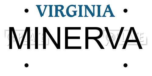 MINERVA Virginia License Plate