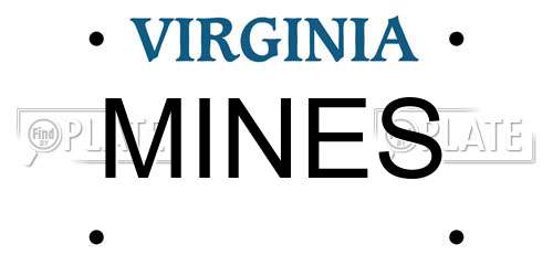 MINES Virginia License Plate