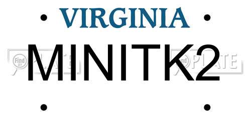 MINITK2 Virginia License Plate
