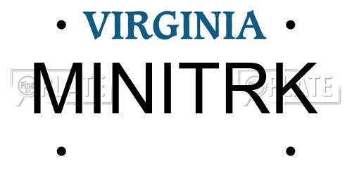 MINITRK Virginia License Plate