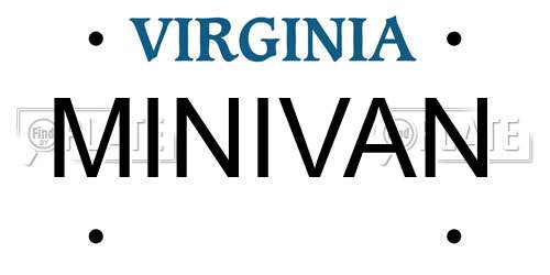 MINIVAN Virginia License Plate