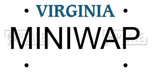 MINIWAP Virginia License Plate