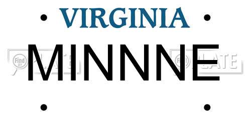 MINNNE Virginia License Plate