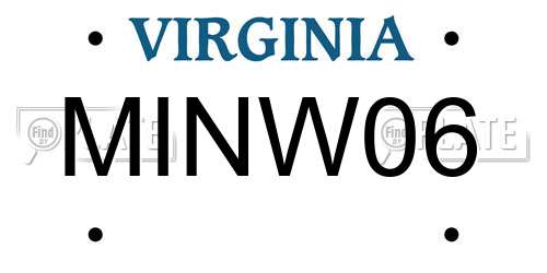 MINW06 Virginia License Plate