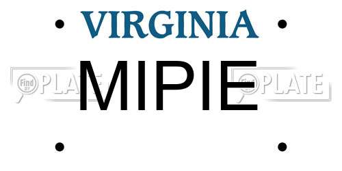 MIPIE Virginia License Plate