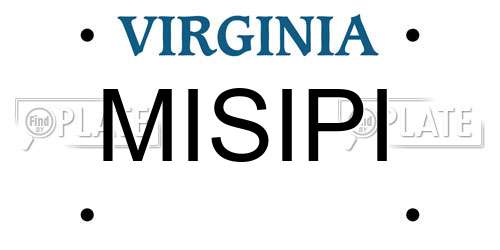 MISIPI Virginia License Plate