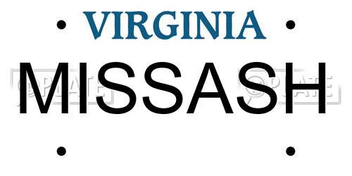MISSASH Virginia License Plate