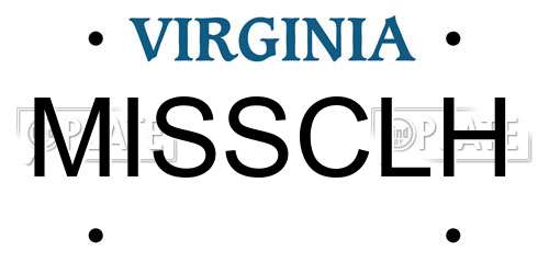 MISSCLH Virginia License Plate
