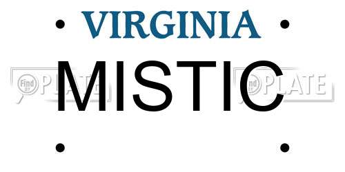 MISTIC Virginia License Plate