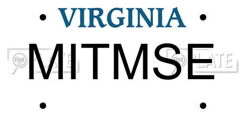 MITMSE Virginia License Plate
