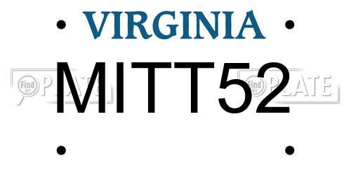 MITT52 Virginia License Plate
