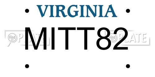 MITT82 Virginia License Plate