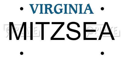 MITZSEA Virginia License Plate