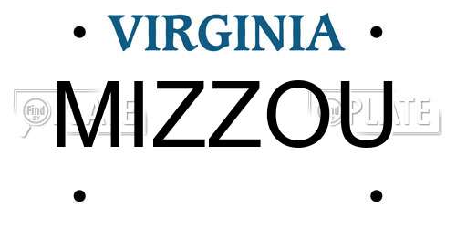 MIZZOU Virginia License Plate