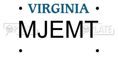 MJEMT Virginia License Plate