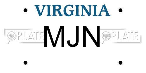 MJN Virginia License Plate