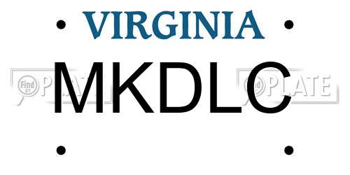 MKDLC Virginia License Plate