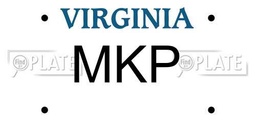 MKP Virginia License Plate