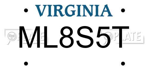 ML8S5T Virginia License Plate
