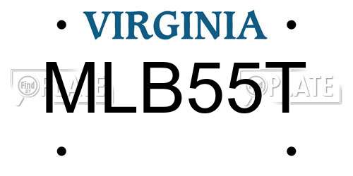 MLB55T Virginia License Plate