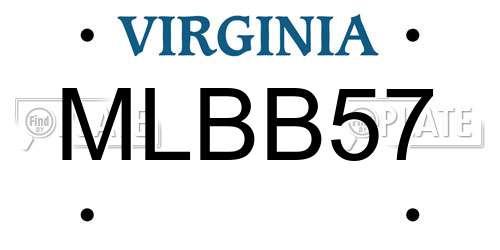 MLBB57 Virginia License Plate