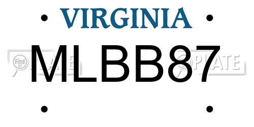 MLBB87 Virginia License Plate