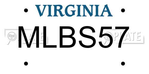 MLBS57 Virginia License Plate