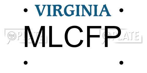 MLCFP Virginia License Plate