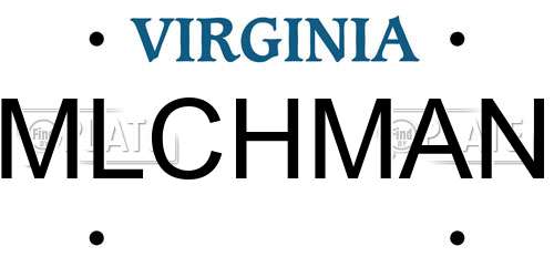 MLCHMAN Virginia License Plate