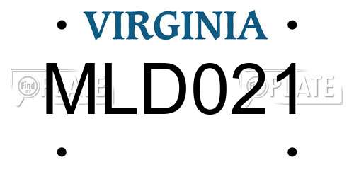 MLD021 Virginia License Plate