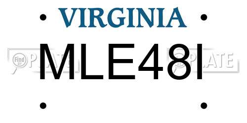 MLE48I Virginia License Plate