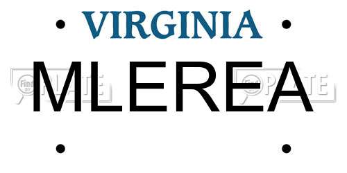 MLEREA Virginia License Plate