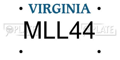 MLL44 Virginia License Plate