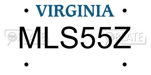 MLS55Z Virginia License Plate