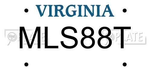 MLS88T Virginia License Plate