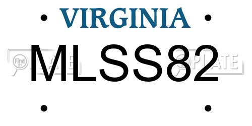 MLSS82 Virginia License Plate