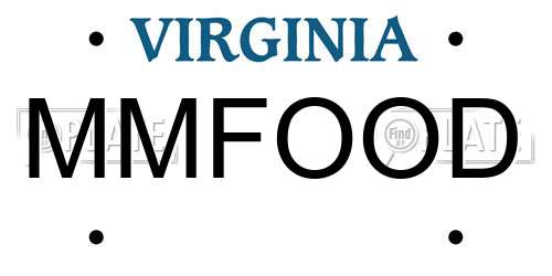 MMFOOD Virginia License Plate