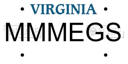MMMEGS Virginia License Plate