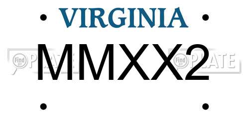 MMXX2 Virginia License Plate