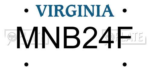 MNB24F Virginia License Plate