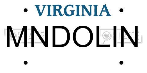 MNDOLIN Virginia License Plate
