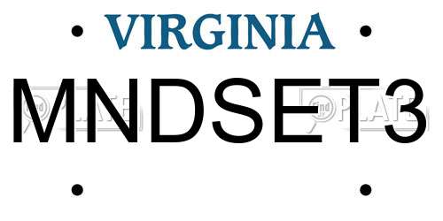 MNDSET3 Virginia License Plate